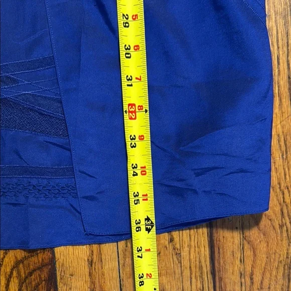 VANESSA BRUNO Women's 100% Silk Blue Slouchy Twist Detail Mini Dress‎ Size 36 - Picture 8 of 11